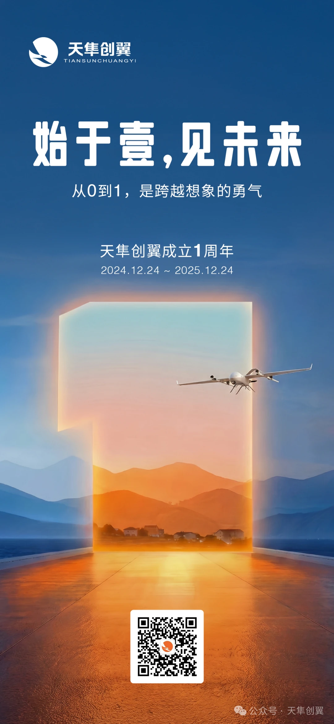 天隼创翼成立一周年纪念画面